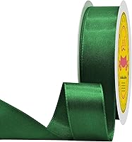 Vista 50 de Cinta de satén plateada de doble cara de 1-1/2 pulgadas x 50 yardas, cinta plateada de poliéster para envolver regalos, muy adecuada para bodas