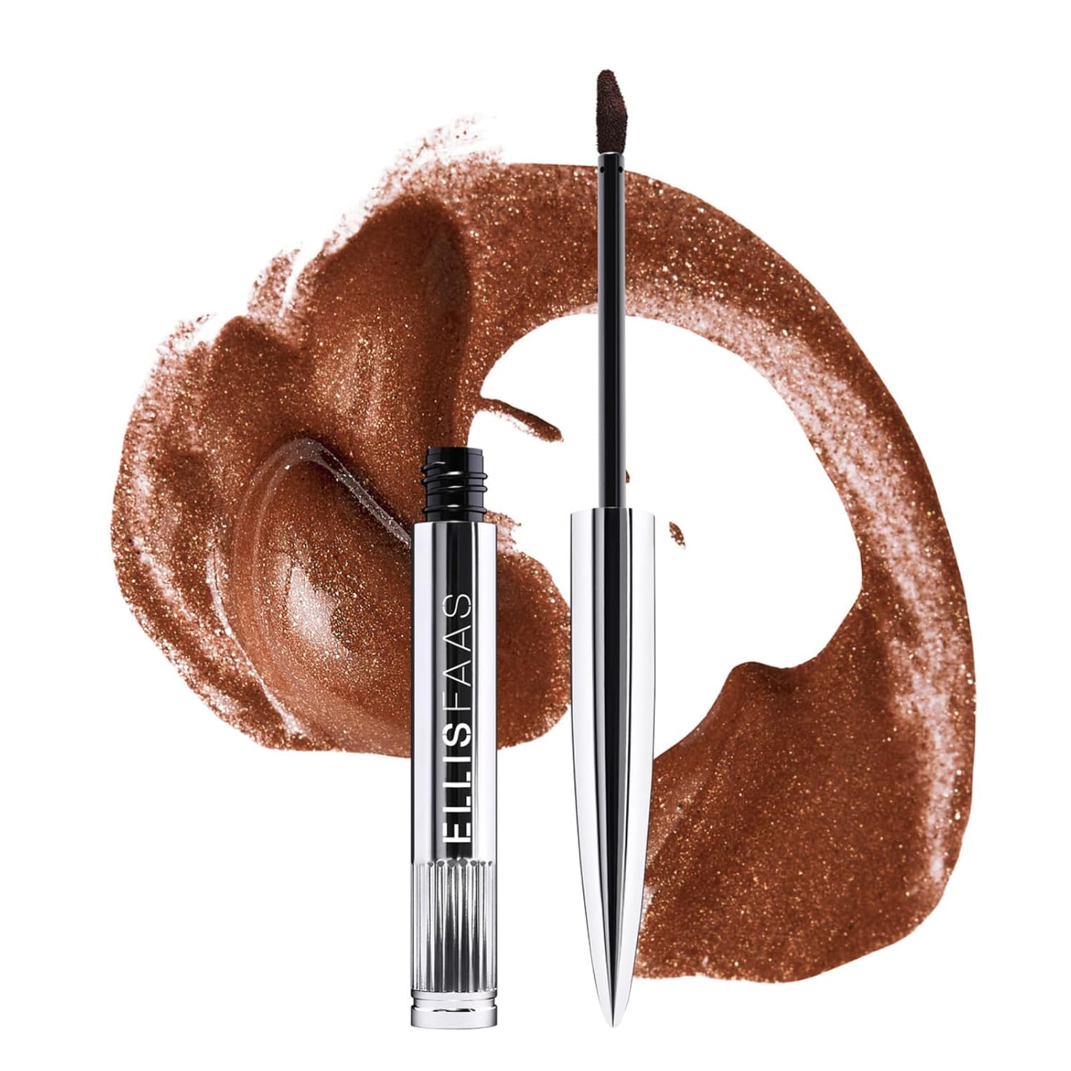 Ellis Faas Liquid Blush Dewy Cheek Tint Blendable & Buildable Long Lasting with Essential Oils, Rose Water & Squalene Contour & Highlight All Day Wear Face Makeup Made in Italy (301 Warm Dusty Pink)