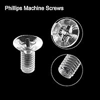 Vista 4 de uxcell Tornillos plásticos de la máquina Phillips de M4 x 32.8 ft m, pernos de máquina de cabeza plana de la PC transparentes 25pcs