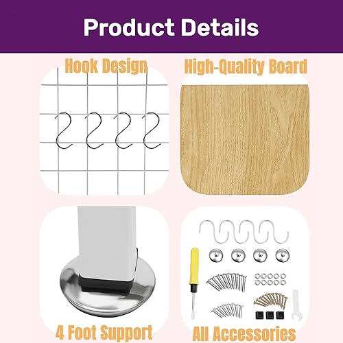 Miniatura 5 de Estantería de escritorio, estantería de escritorio, estante de exhibición multiusos de 2 niveles, organizador de escritorio ajustable para