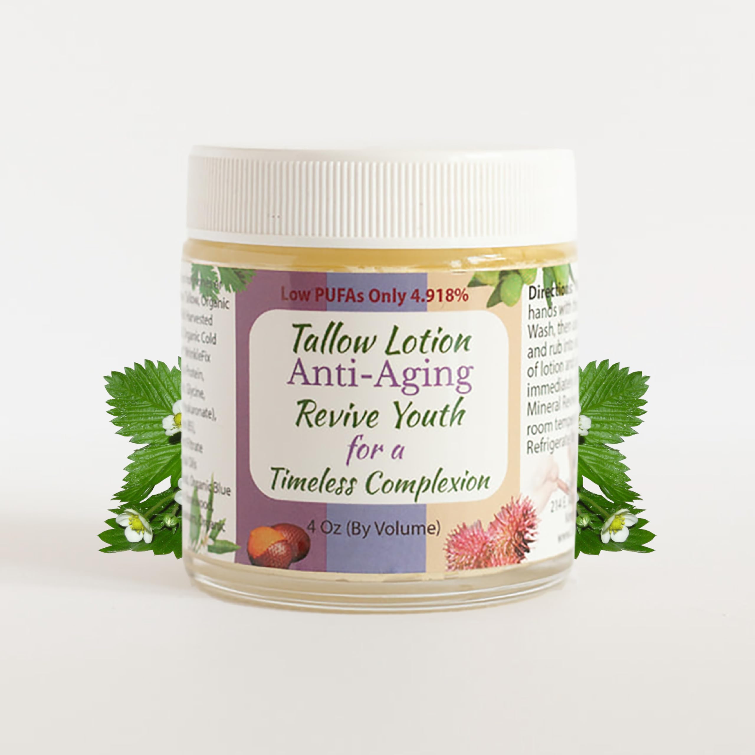 Tallow Lotion - Natural Moisture Balance - Beef Tallow Moisturizer - Best Face Cream for Skin