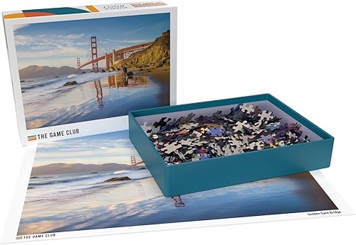Miniatura 3 de The Game Club - Puente Golden Gate - Rompecabezas de 1000 piezas - Rompecabezas único de la bahía de San Francisco en California - Desafío divertido