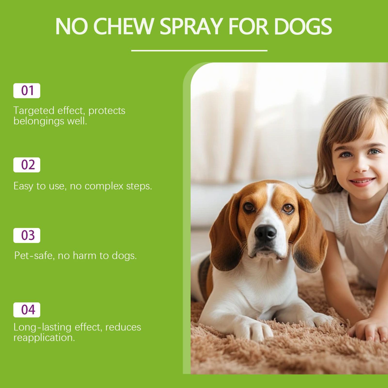 Spray do ?ucia dla psów, naturalny sk?adnik, 100 ml, naturalny korektor zachowania , spray ochronny do mebli, trwa?y, do wewn?trz, zewn?trz, dywan