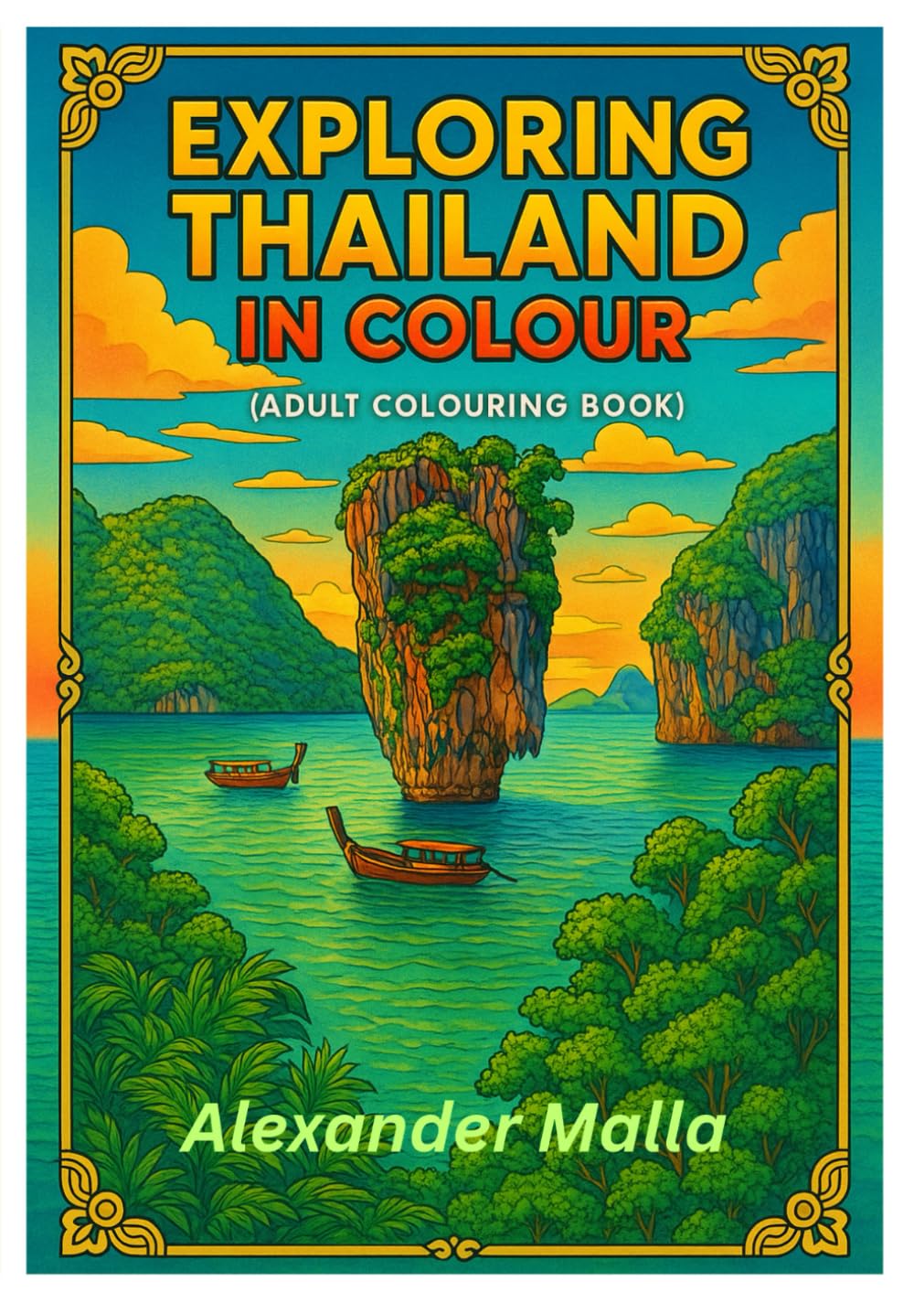 EXPLORING THAILAND IN COLOUR ( ADULT COLOURING BOOK )