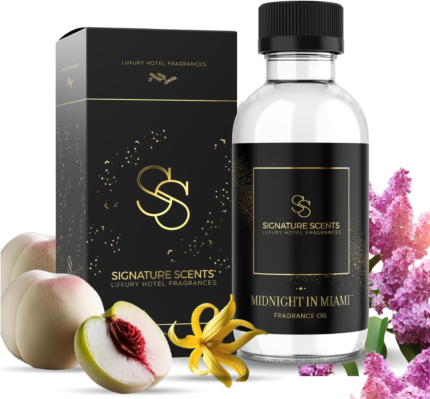 Luxury Hotel Diffuser Oil for Hotels and Homes – Aromatherapy Oils for use with an Essential Oil Diffuser at Home – Fragrance-Scent Diffuser Oil Blend (Midnight in Miami) 4.05fl oz (120ml)
