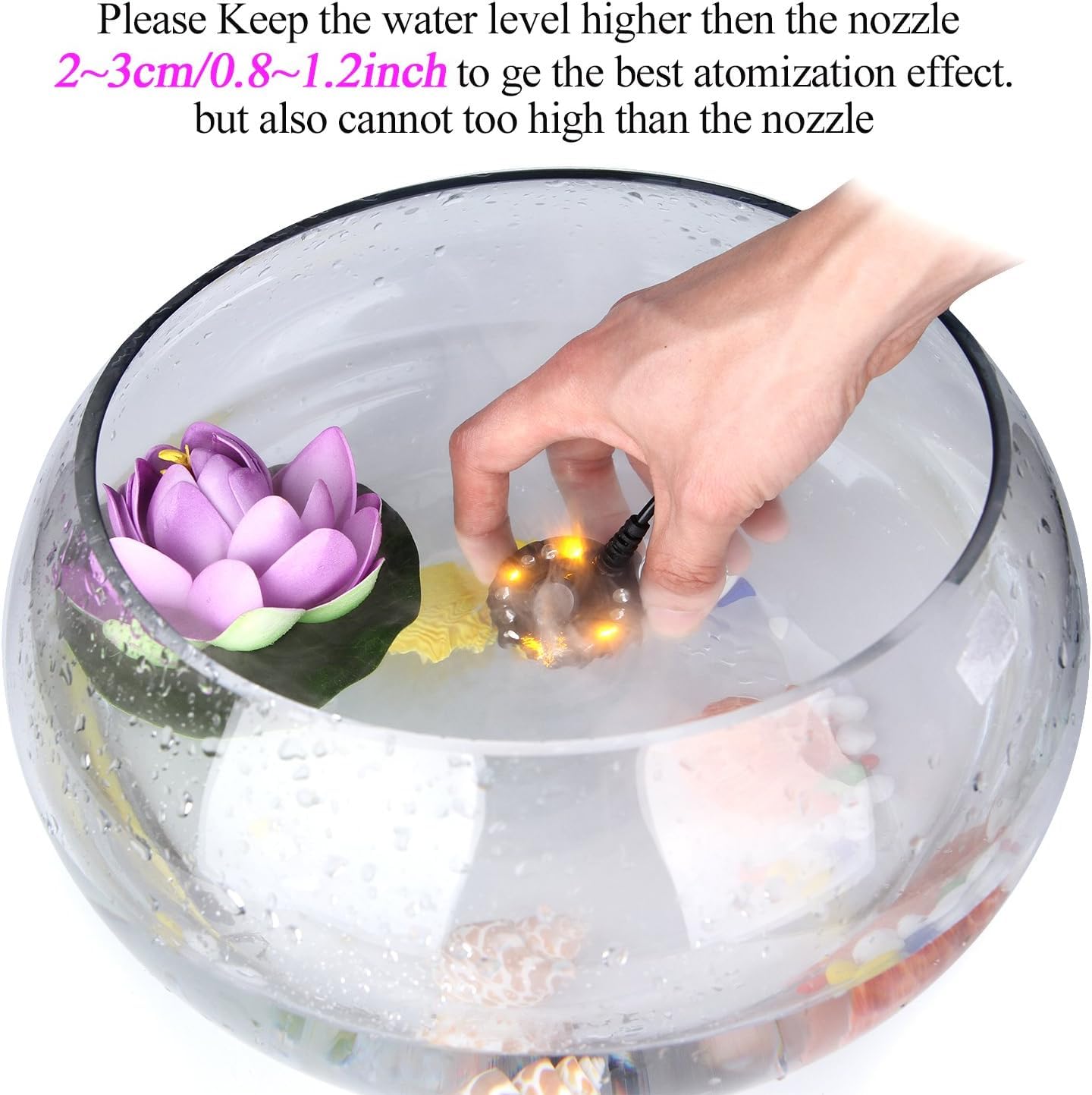Mist Maker Fountain - 12 Color LED Fog Machine -4