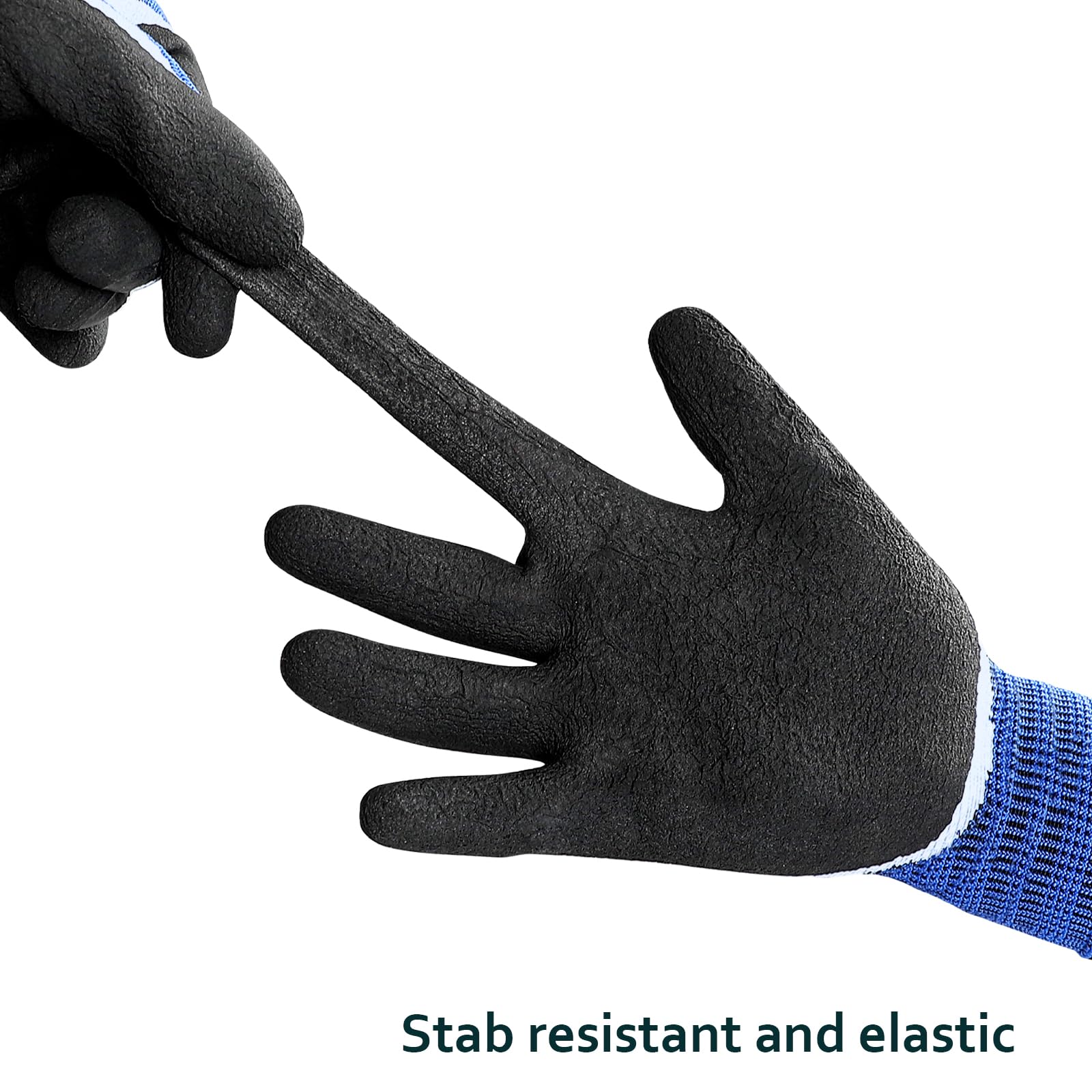 DOFOWORK Gants de jardin - 6 paires de gants en latex bleu et vert pour femme avec poignées, durables, polyvalents et