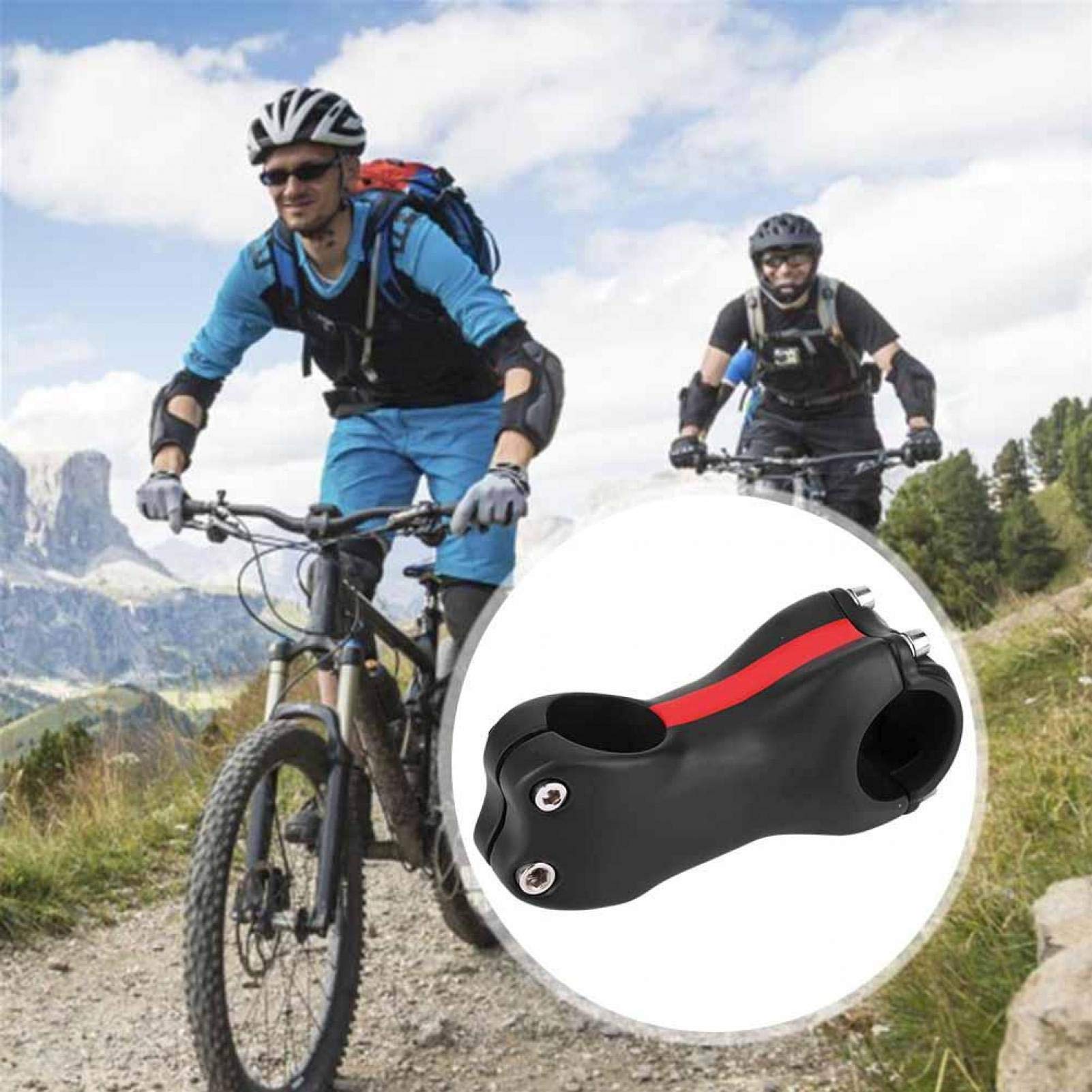 Shipenophy 31.8mm Stem Full Carbon Fiber Minus 17°Mountain Road Handlebar Stem Equipment for Trail Riding, Stem Mountain Short Handlebar Adjustable Stem for, Road