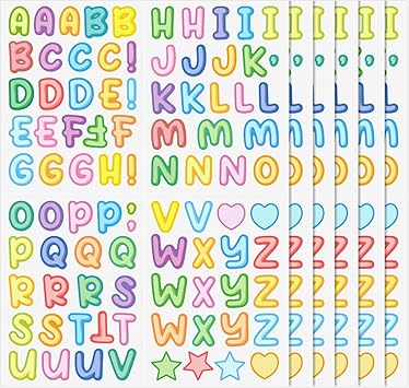 Letter Stickers, 540PCS Colored Self Adhesive Letters Stickers ...