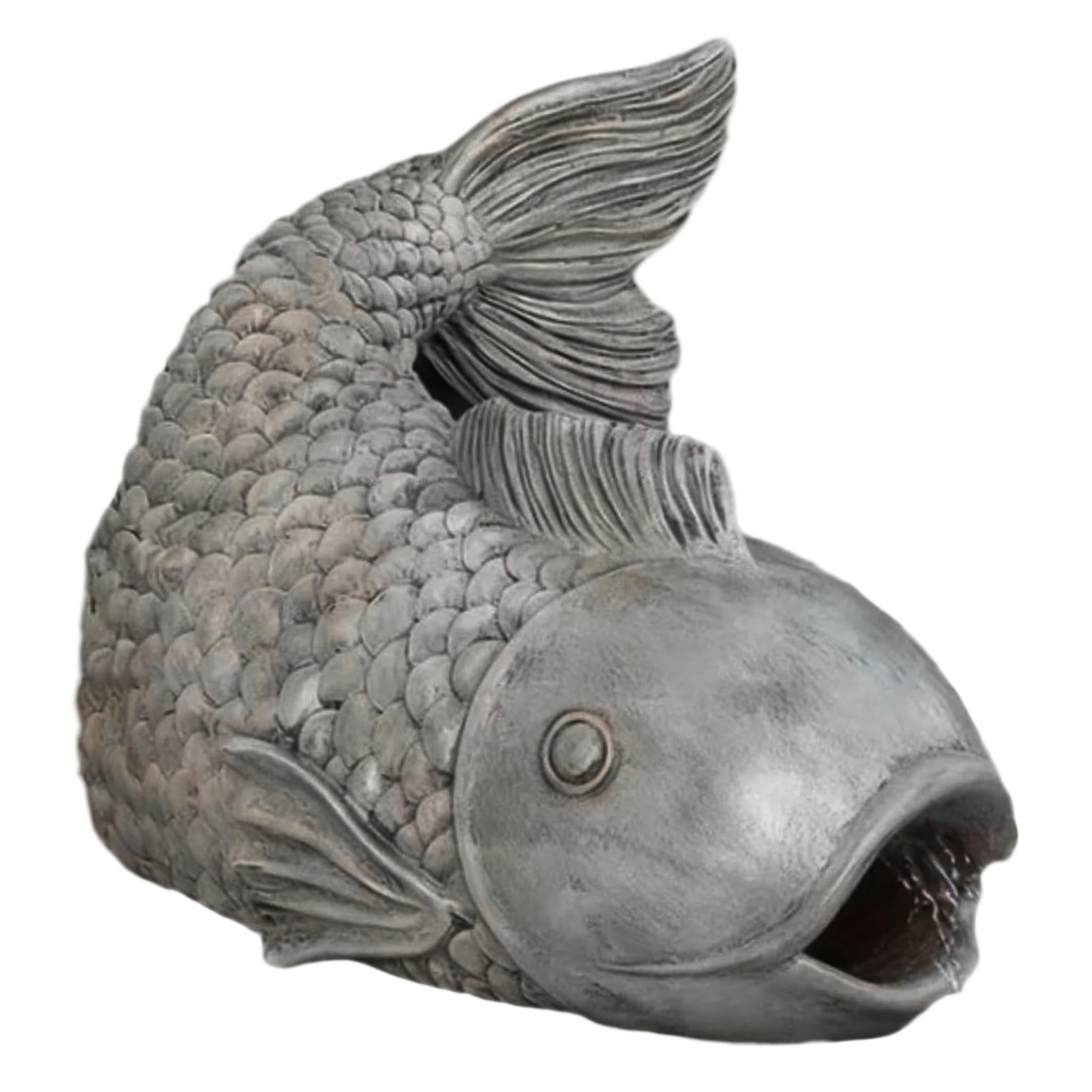 Statue de poisson décorative pour sublimer l'écoulement de l'eau sur la terrasse