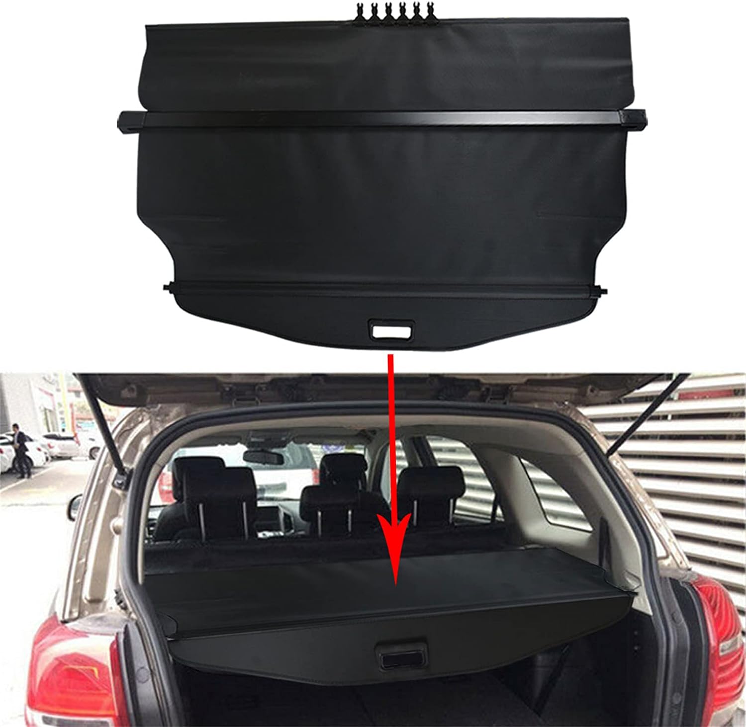 munirater Rear Luggage Cargo Cover Trunk Privacy Shielding Shade Retractable Replacement for Equinox 2010-2017 694084739830 Black