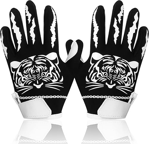 Miniatura 1 de Guantes de fútbol juvenil, guantes receptores de silicona para niños y jóvenes, guantes de fútbol para mejorar el control del balón, mejora la