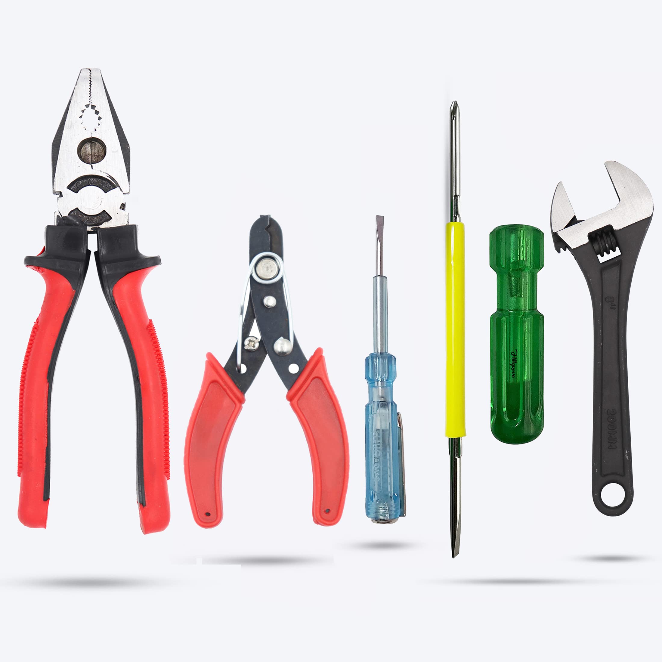 Hillgrove HGCM377M1 8"inch Heavy Duty Grip Combination Pilash Hand Tool Lineman Plier with Adjustable Wrench, Wire Cutter, Line Tester,Electrical Tape and 2in1 Screwdriver (B0B7RDNVMB) Amazon Price History, Amazon Price Tracker