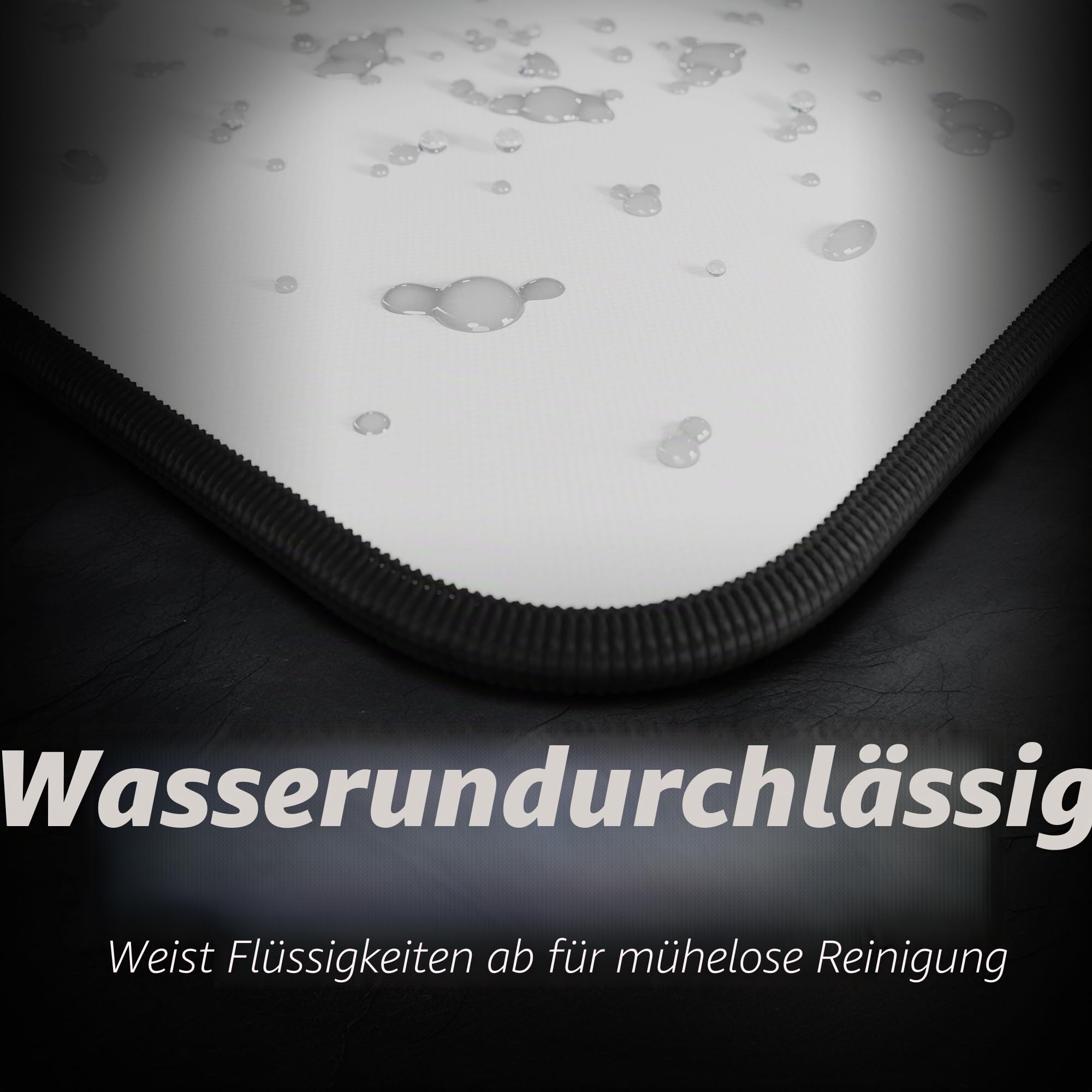 Hystar Erweitertes Gaming-Mauspad | XXL 91,4 x 40,6 cm | 5 mm Dicke, wasserdichte Oberfläche, glattes Polyestergewebe und Unterseite aus Naturkautschuk | Arctic