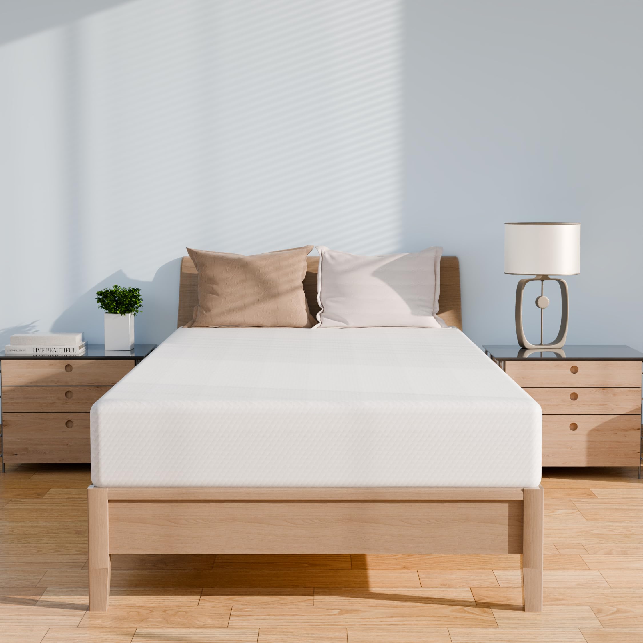 Twin Mattress, 8-inch for Kids Adults, Gel Memory Foam [Premium Version] Medium-Firm, Twin Size Mattresses Bed in a Box, Fiberglass Free, Cooling Sleep & Pressure Relief, Certified Safe Foams & Fabric