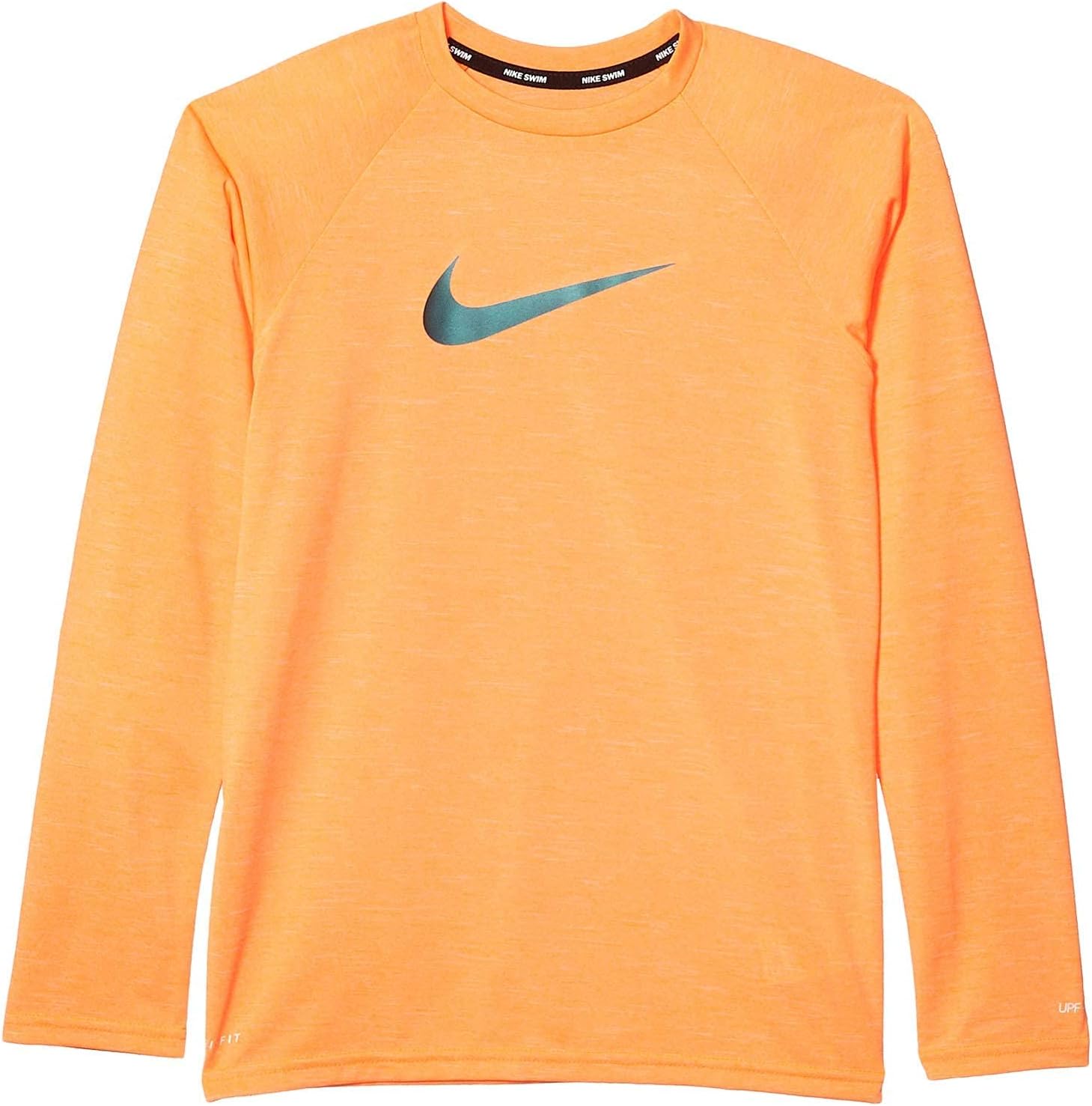 Nike Kids Boy's Long Sleeve Hydroguard (Little Kids/Big Kids) Total Orange large (14-16 Big Kids)