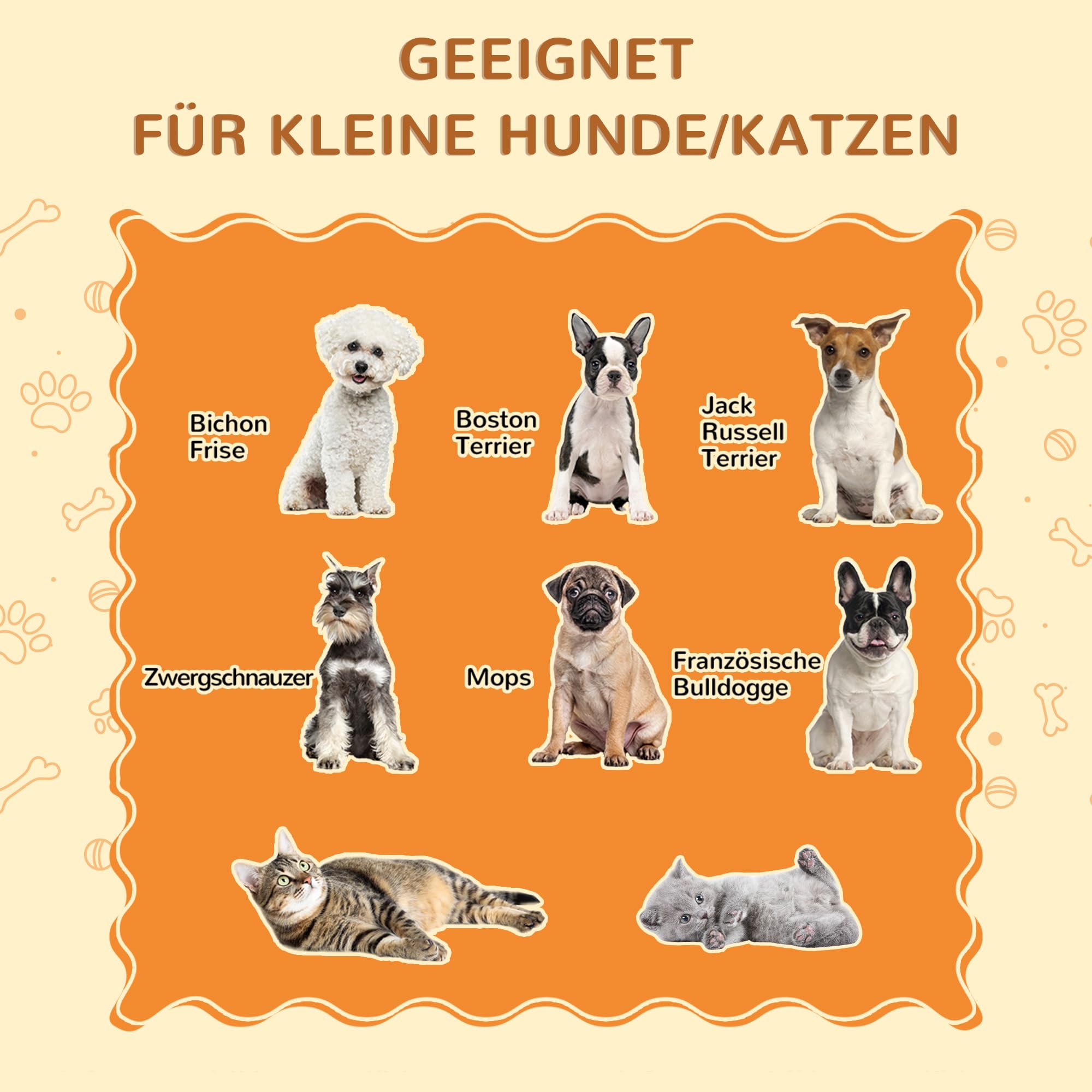 PawHut 2-in-1 Hundetreppe, Katzentreppe mit Höhle, Haustiertreppe mit 3 Stufen, Haustierrampe aus Holz, Katenleiter bis 8 kg Belastbar, für Sofa, Bett, Natur, Grau