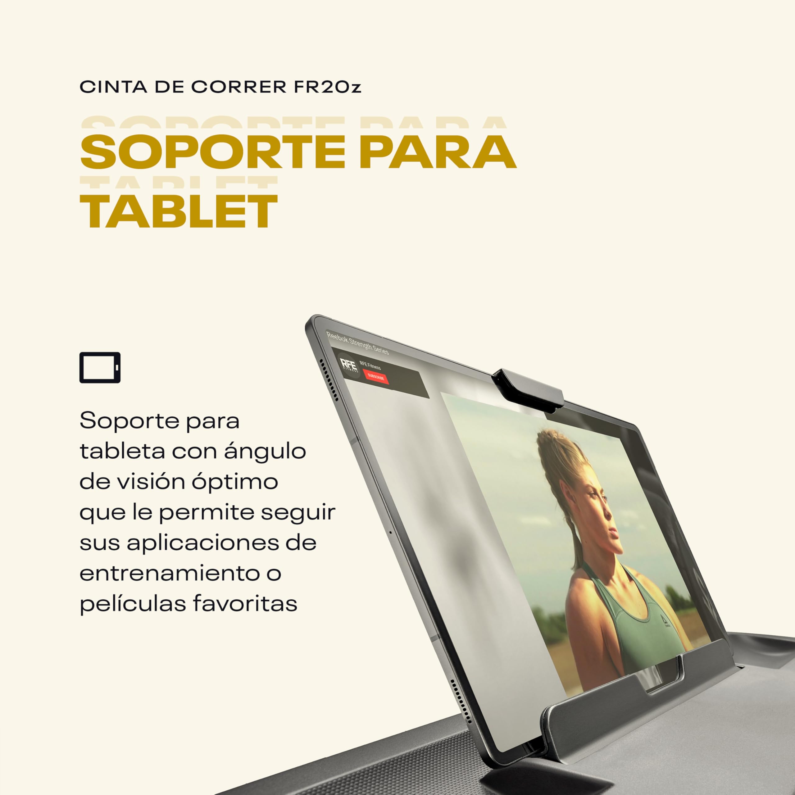 Cinta de Correr Reebok FR30z/FR20z Floatride - Zwift y Kinomap - Unisex-Adulto
