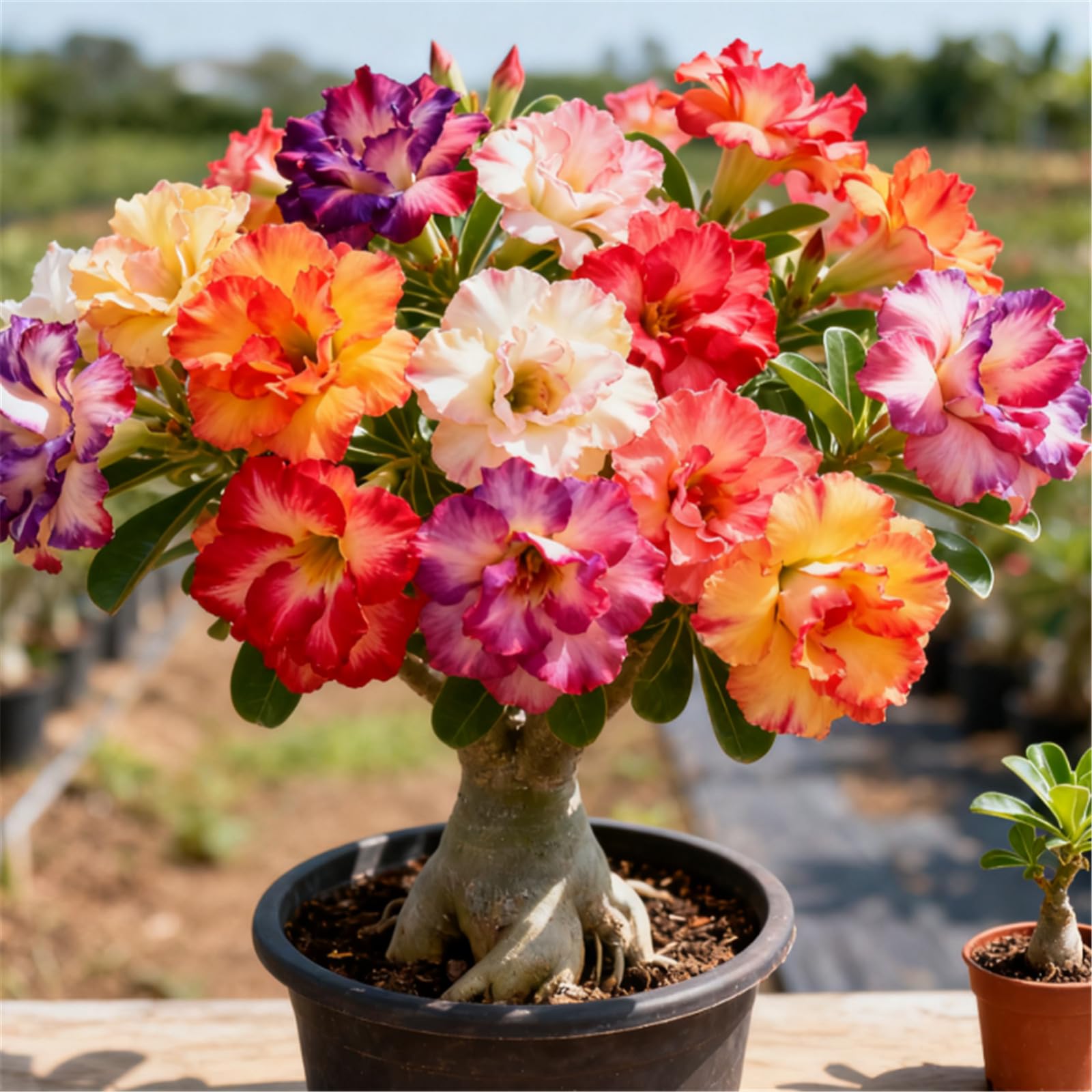 Drought-Tolerant Desert Rose Plants/Desert Rose Tubers/Cold-Hardy Perennials/Flowers Year-Round/Professional Planting for Stunning Garden Displays-5 Bulbs-H