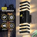 Square Up & Down Wall Lights 2 Pack, Outdoor Wall Lights Exterior Light Fixtures Wall Mount, Up Down Porch Lights Outdoor for House Garage