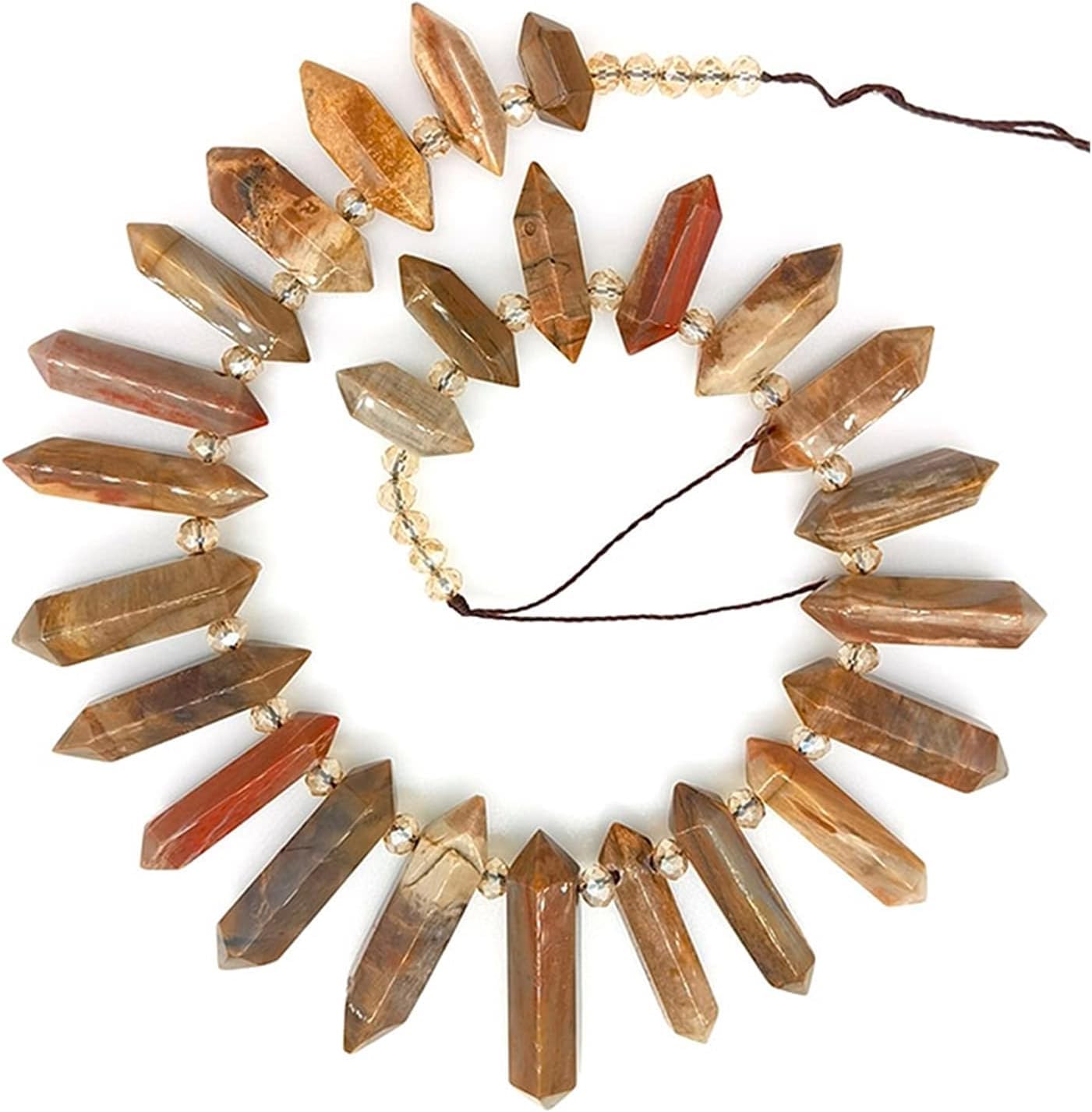 Cristal natural Áspero Oro natural Obsidiana Cristal Cuarzo Strand Grobe Wies Colgante Cuentas for collar Pendientes Piedra espinela Luz solar Piedra natural Inicio Colecciones ( Color : Petrified Woo