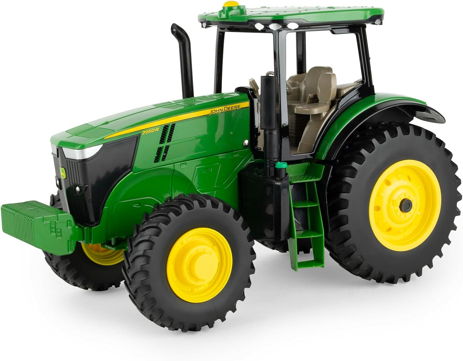TOMY John Deere LP87295 1:16 Scale 7260R Tractor – Die-Cast Body, Steerable Front Axle & Rear Hitch