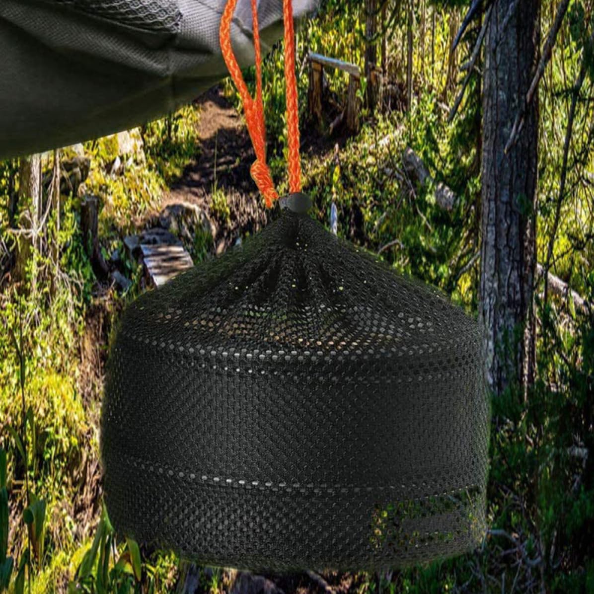 Juego de Menaje de Camping Portátil para 2-3 Personas en Negro