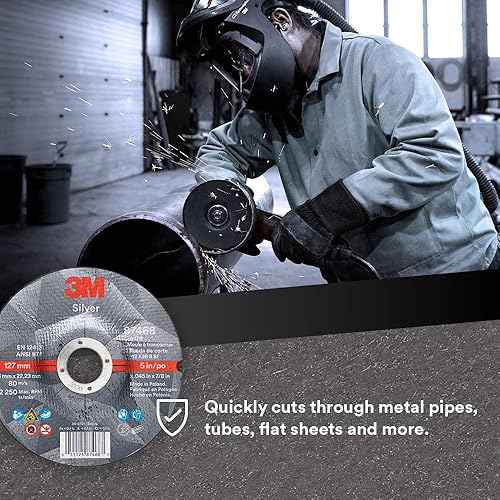 Miniatura 4 de Cubitron II Rueda de corte plateada, 87468, T27, 5 pulgadas x 0.045 pulgadas x 78 pulgadas, paquete de 25