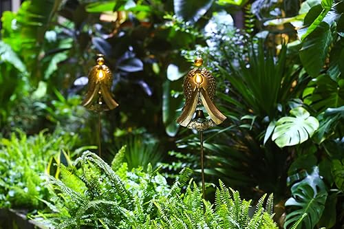 Miniatura 8 de Homight Estaca de Ángel Solar de Metal para Decoración de Tumba en Cementerio Perfecta como Recuerdo de Ángel y Decoraciones de Simpatía para Tumbas