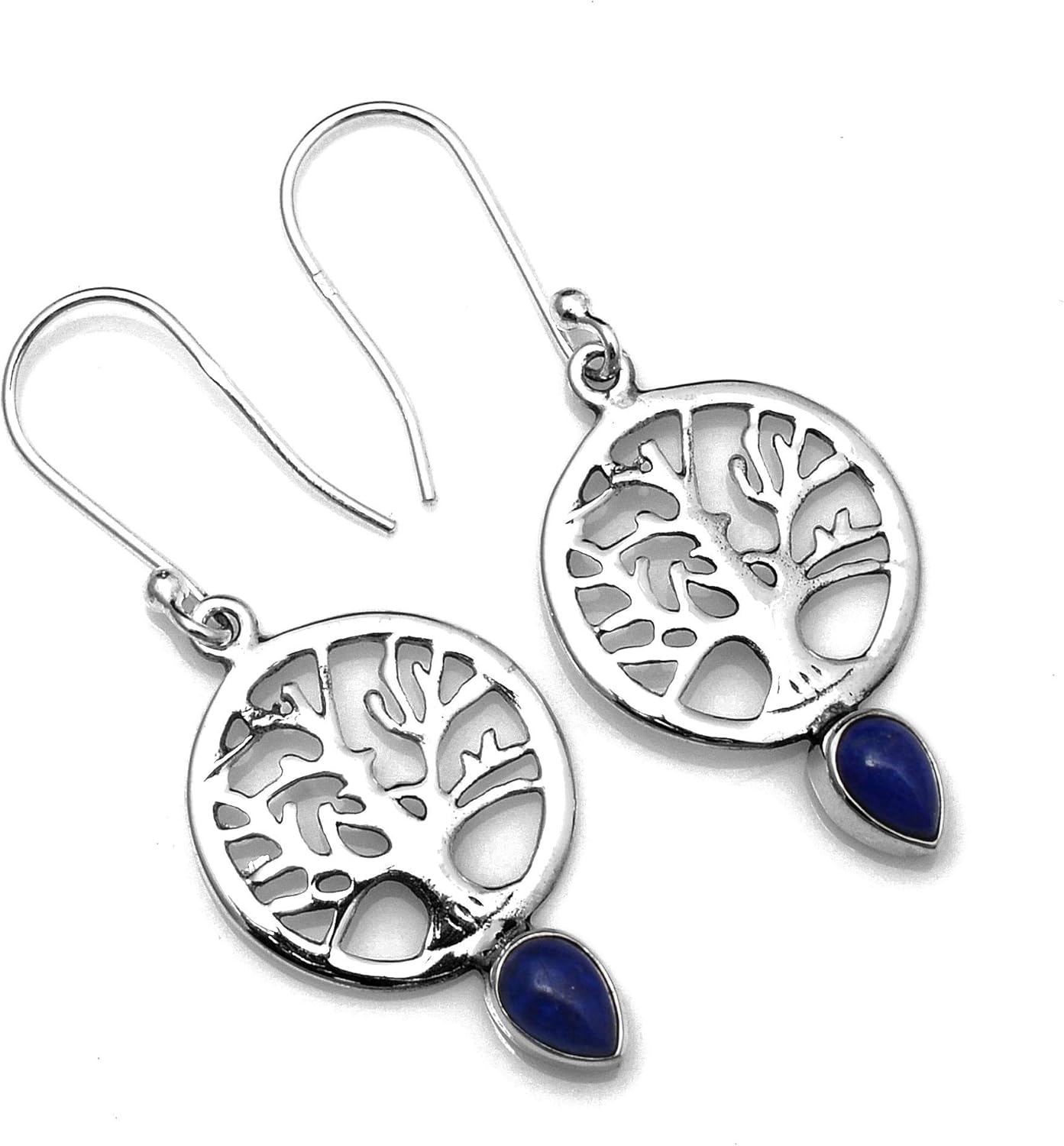 Silver Palace Sterling Silver Natural Gemstone Earrings for Women