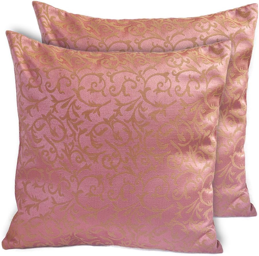 CushionArt Interra 18x18in Throw Pillow Cushion Cover - Pink - Set of 2