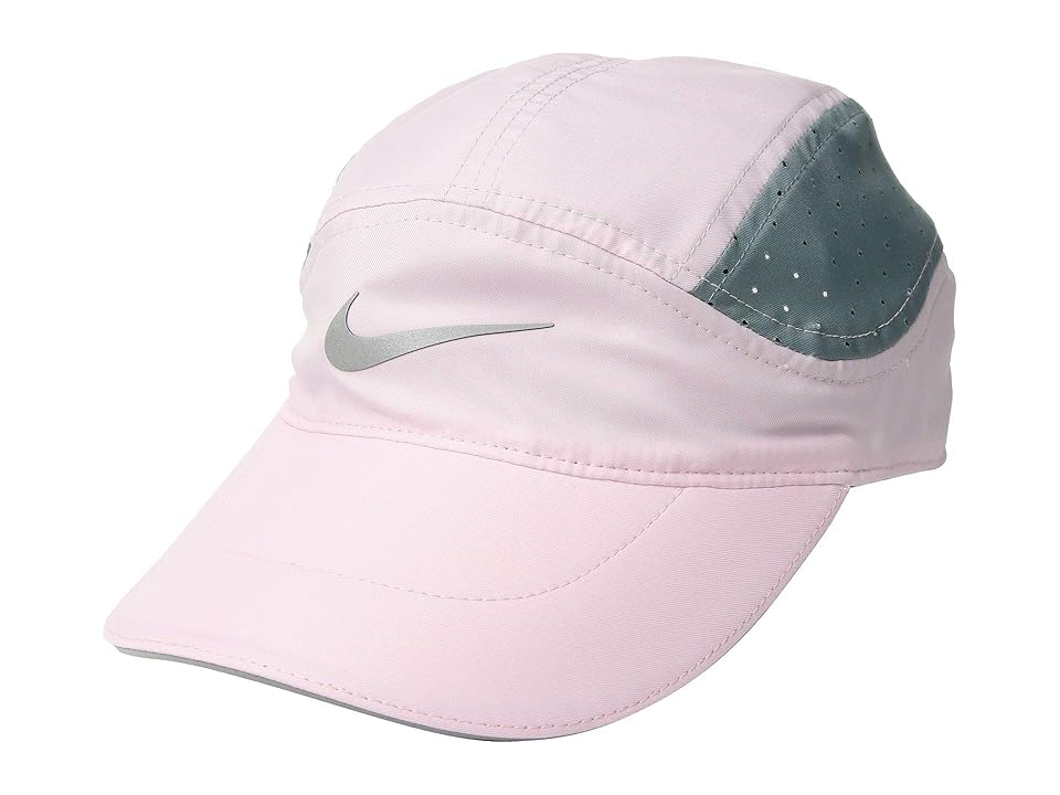 

Nike AeroBill Running Cap (Pink Foam/Aviator Grey/Reflective Silver) Caps