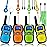 Wishouse Walkie Talkies for Kids Adults Rechargeable 4 Sets with 2 USB Chargers|4X3000mAh Batteries|Lanyards|Family Walky Talky Long Range for Hiking Camping|Xmas Birthday Gift|Boys Girls Present