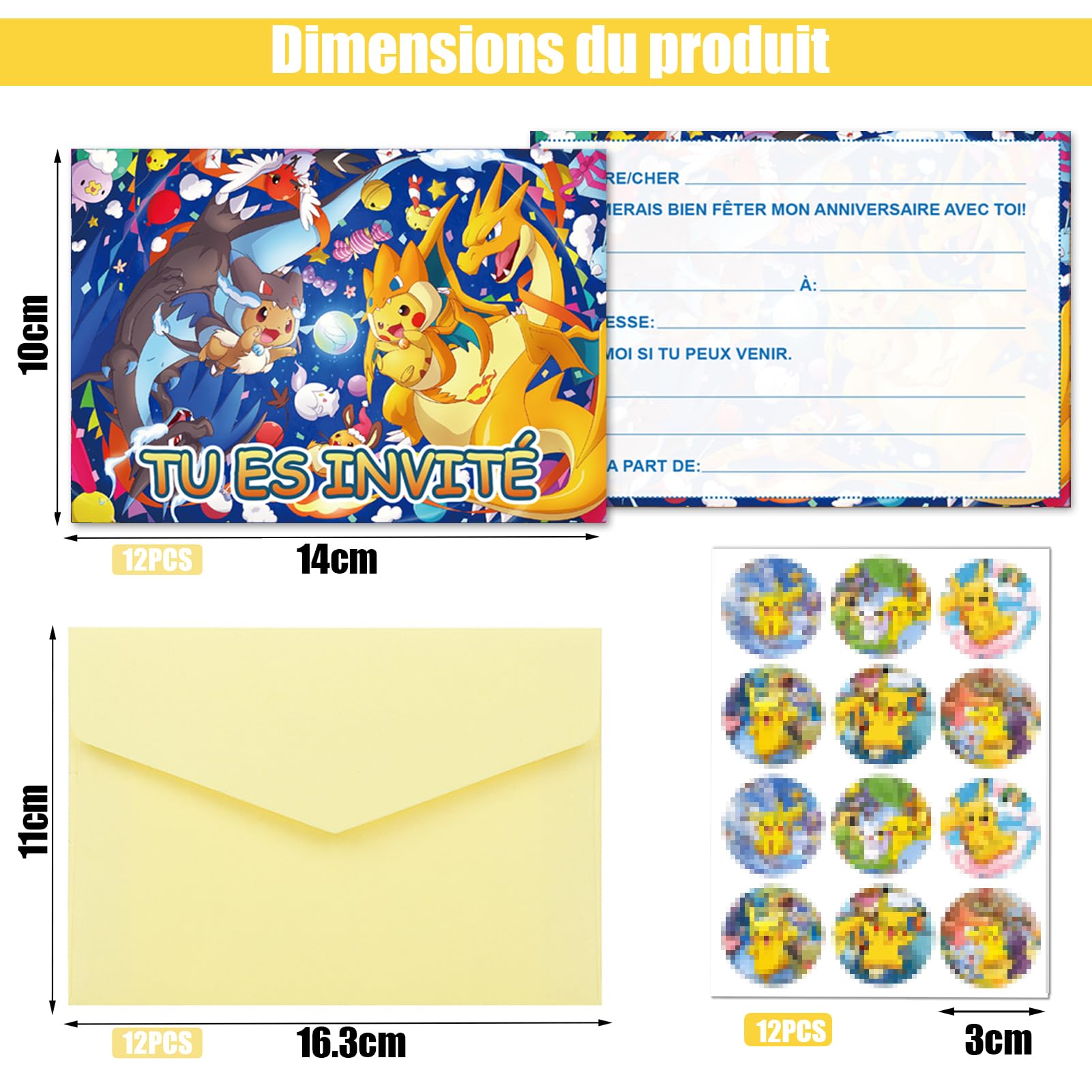 12 Invitations Anniversaire Jux Olypiqus Enfants Avec Enveloppes - Cartes Thème Sport Français A6