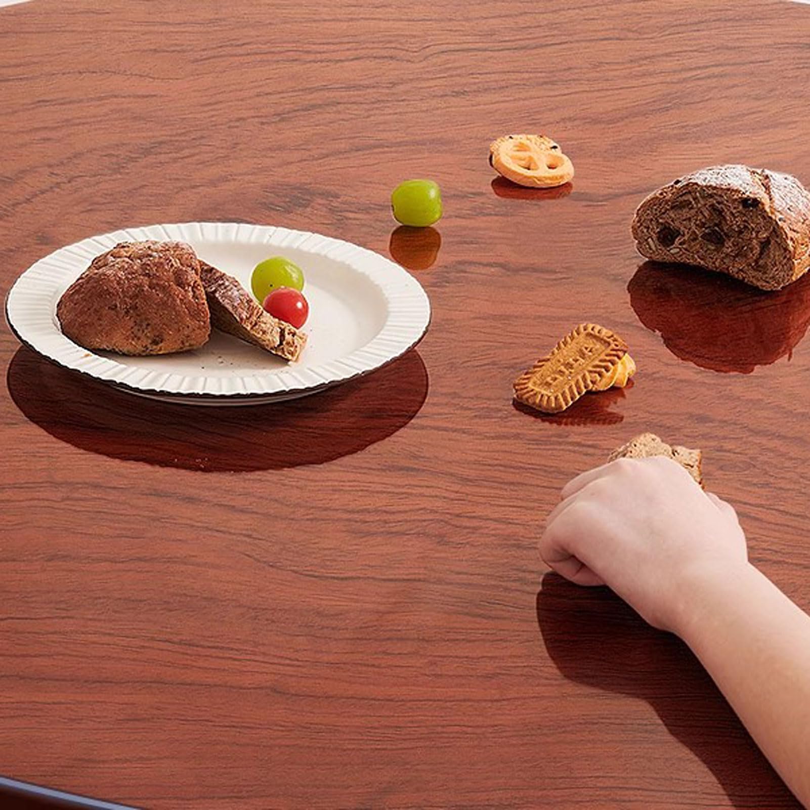 Telo Protettivo Rotondo per Tavolo 120cm, Copri Tavolo per Cucina, Spessore Tovaglia Impermeabile Trasparente, per Tavolo da Pranzo, scrivania, consolle
