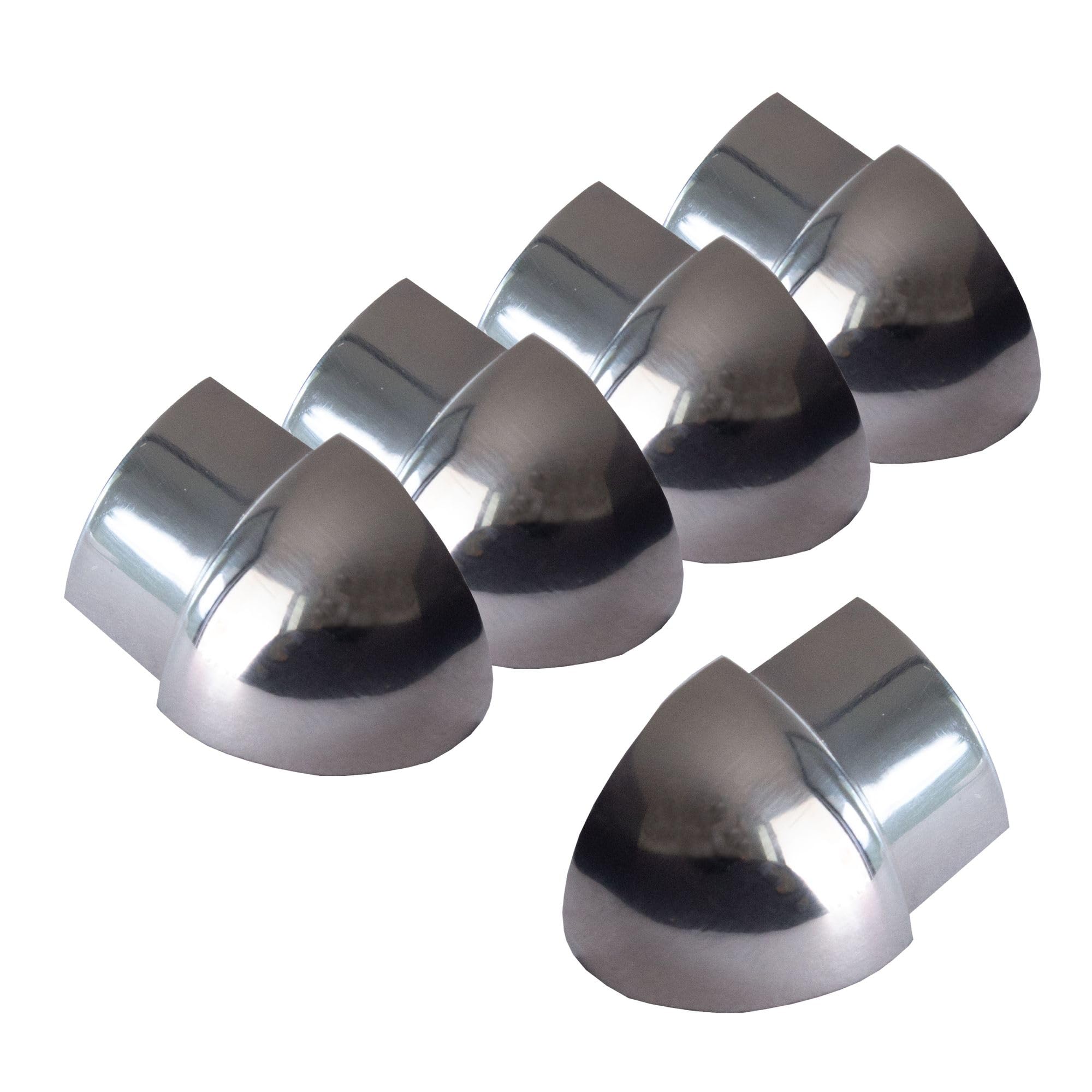 5X Dalsys Outer Corner for Tile Trim 12.5mm Quarter Circle Profile Polished Stainless Steel