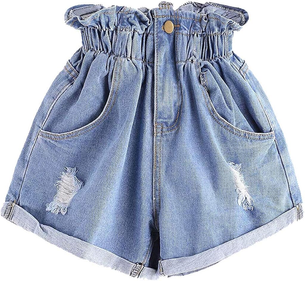 high waisted denim shorts amazon