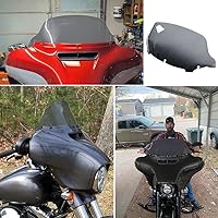 Vista 7 de WYNMOTO Parabrisas Pantalla Divisor de Viento de Humo Ondulado de 10.5" Compatible con Harley Davidson Touring Street Glide Electra Glide 2014-2024