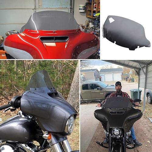 Miniatura 7 de WYNMOTO Divisor de viento para parabrisas de 10.5 pulgadas, compatible con Harley Davidson Touring Street Glide Electra Glide 2014-2024 2014 2015