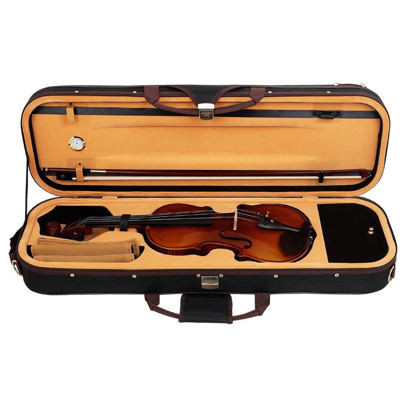 Violine Set 4/4 Violine, Fichtenholzplatte, professionelles Saiteninstrument mit komplettem Satz Violinteile, Aufklärungsvioline (Color : 4/4)