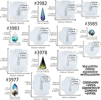 Vista 2 de Molde de silicona de fundición de resina UV con 5 botellas aplicadoras de punta de precisión, paquete de 10