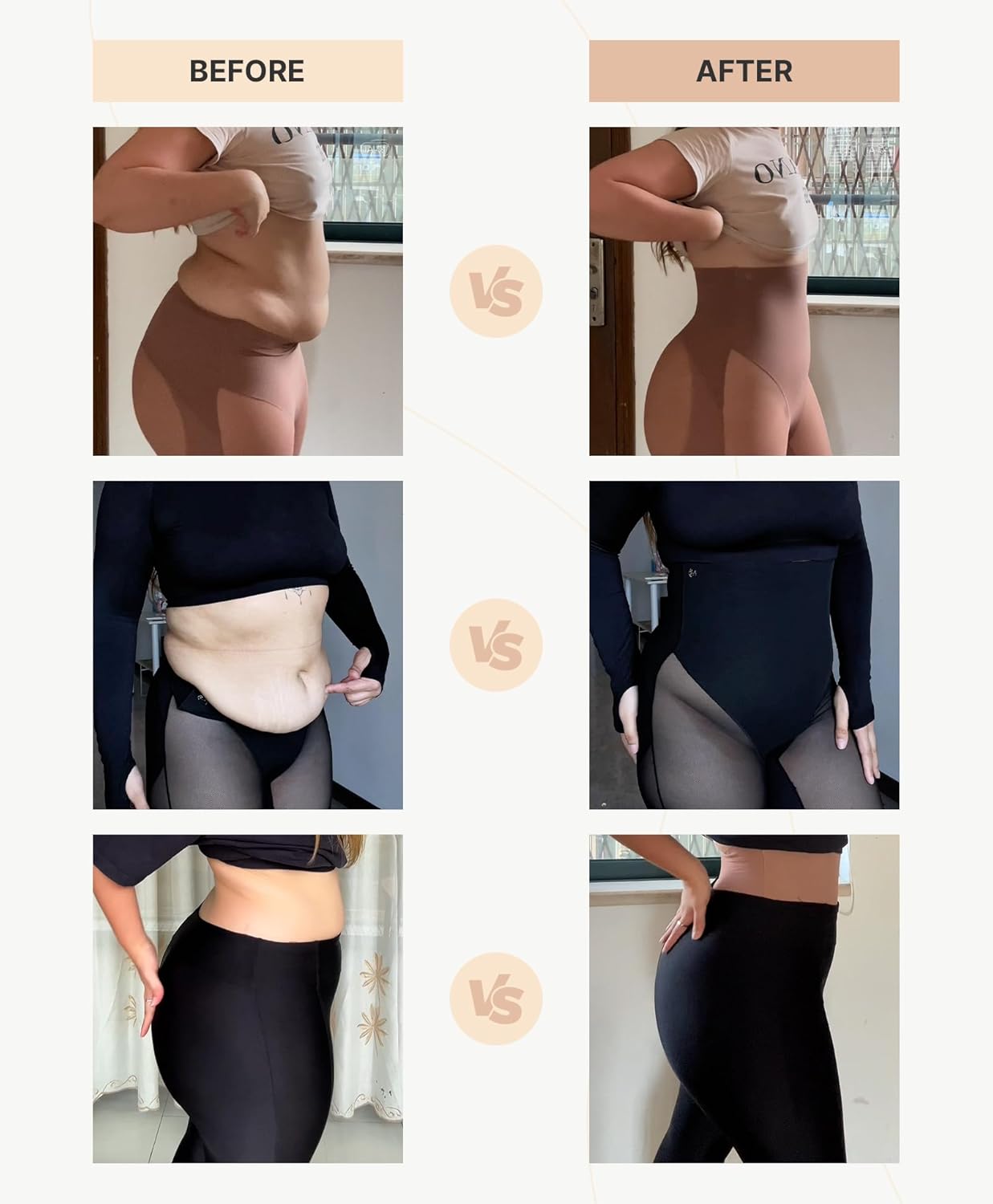 SHAPELLX Shapewear for Women Capris Leggings Tummy Control Underwear High Waist Body Shaper Butt Lifting Panties - Image 5