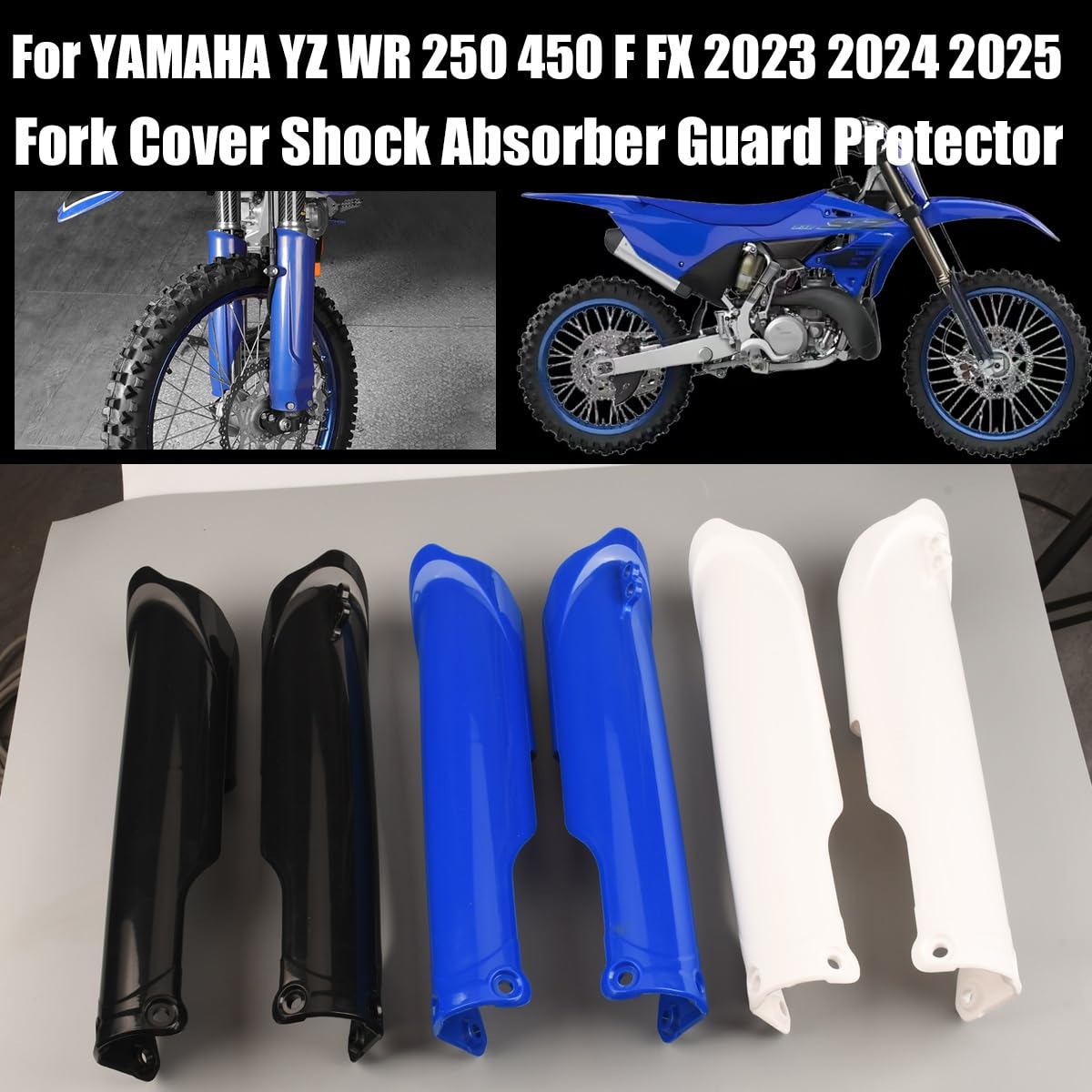 Pokrywa widelca motocyklowego Pasuje do YAMAHA YZ250F YZ450F YZ450FX WR 250 450 F FX 2023 2024 osłona widelca amortyzatora Protector Osłona widelca motocyklowego(D)