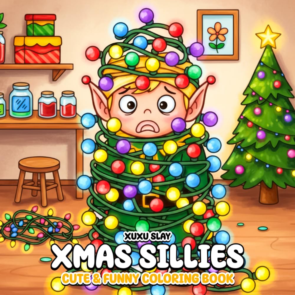 Xmas Sillies Coloring Book: Cute Holiday Humor, Cozy Winter Laughs, and Fun Festive Scenes