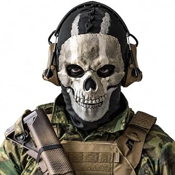 Ghost Mask Skull Skeleton Mask Scary Latex Full Head Halloween Cosplay Props for Outdoor Sport