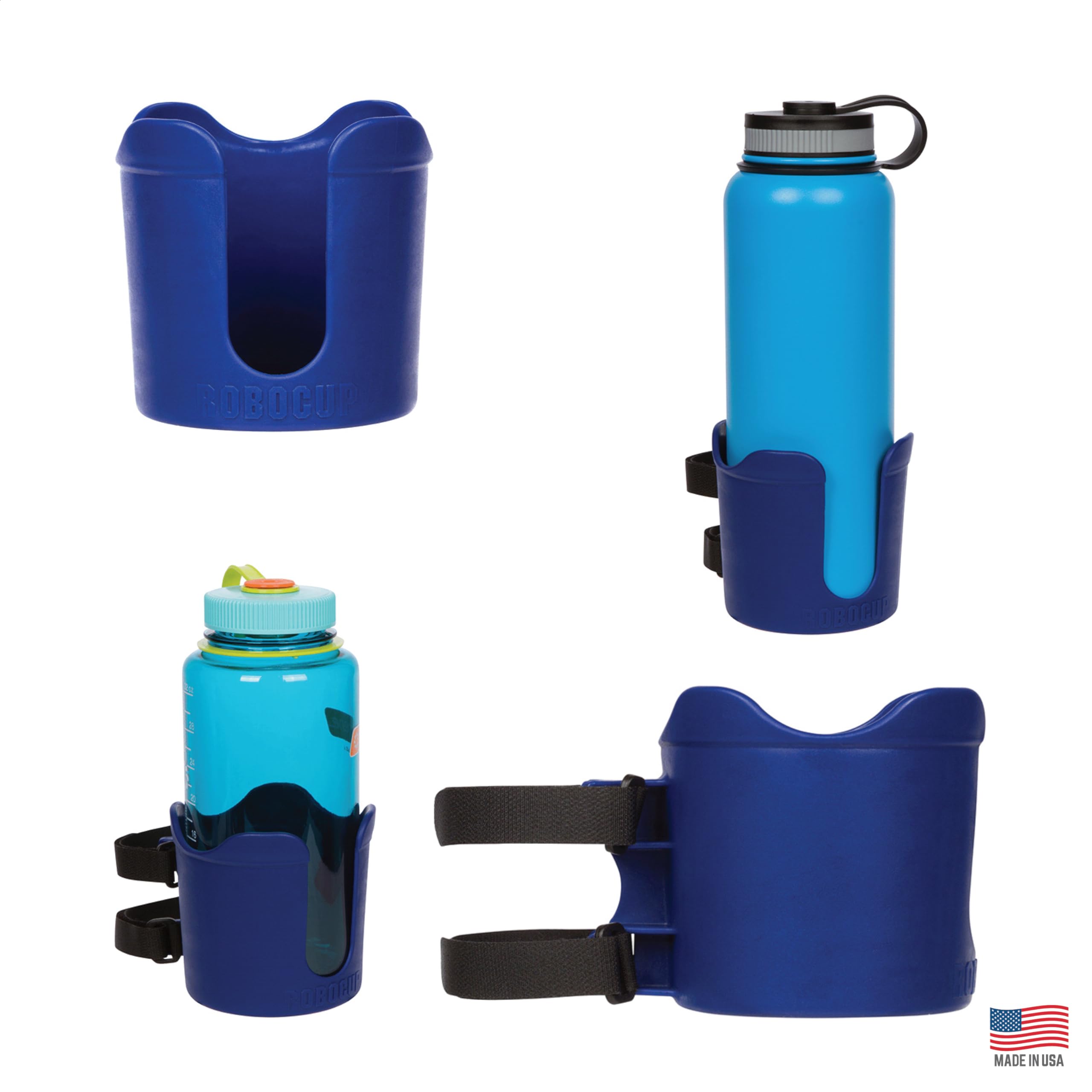 ROBOCUP Plus (Navy) Additional Accessories, 3.75 inches / 95 mm, Large Capacity, Large Capacity, Nalgene, Hydro Flask, Mug, Tumbler, Mobile Phone (Navy)