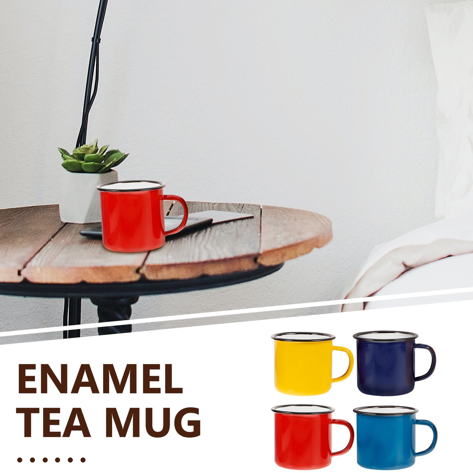 Didiseaon 4stücke Emaillebecher Retro-campingbecher Wasserbecher Kaffeebecher für Outdoor und Haushaltgebrauch
