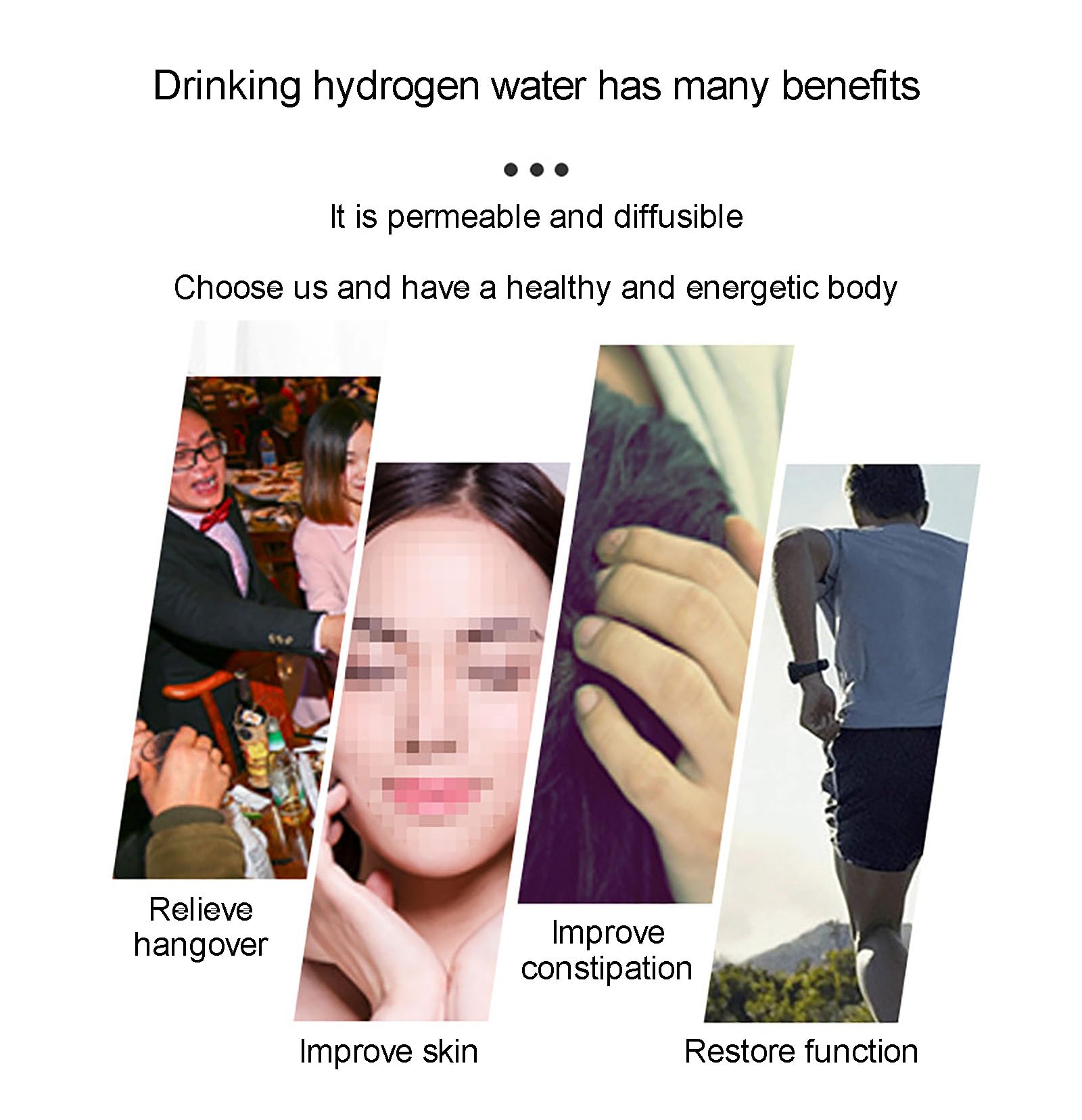 Generador de Agua de hidrógeno en Botella con tecnología SPE/PEM, Produce Agua de hidrógeno de Alta concentración en 5 Minutos, para el hogar, la Oficina, Viajes, Fitness y Bebidas