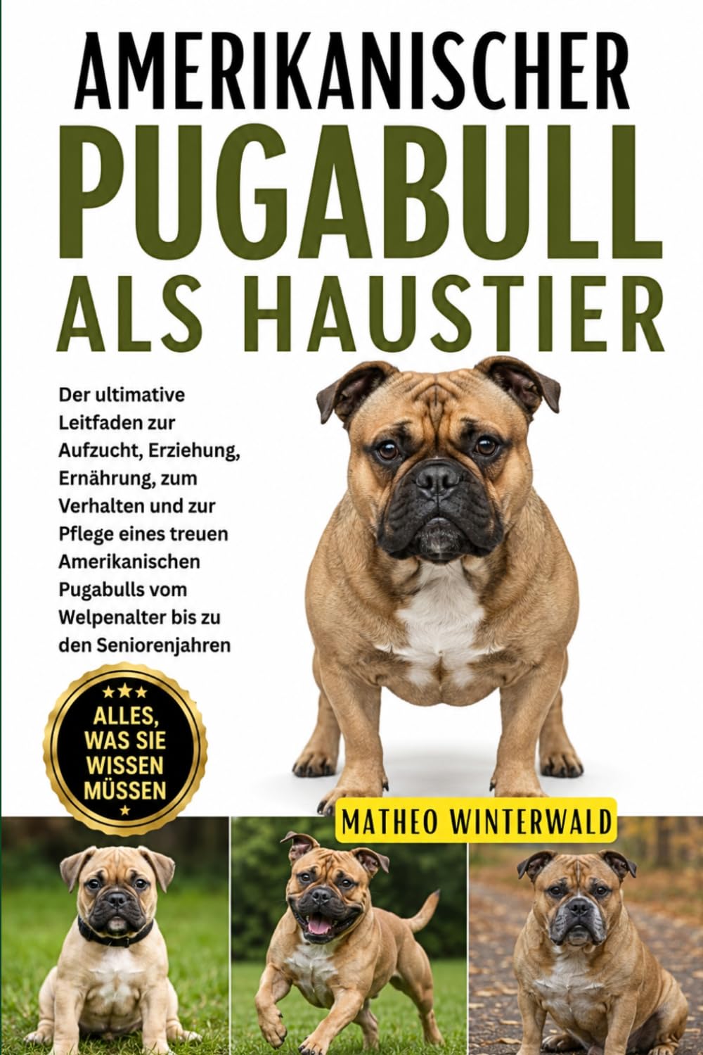 AMERIKANISCHER PUGABULL ALS HAUSTIER: Der ultimative Leitfaden zur Aufzucht, Erziehung, Ernährung, zum Verhalten und zur Pflege eines treuen ... vom Welpenalter bis zu den Seniorenjahren