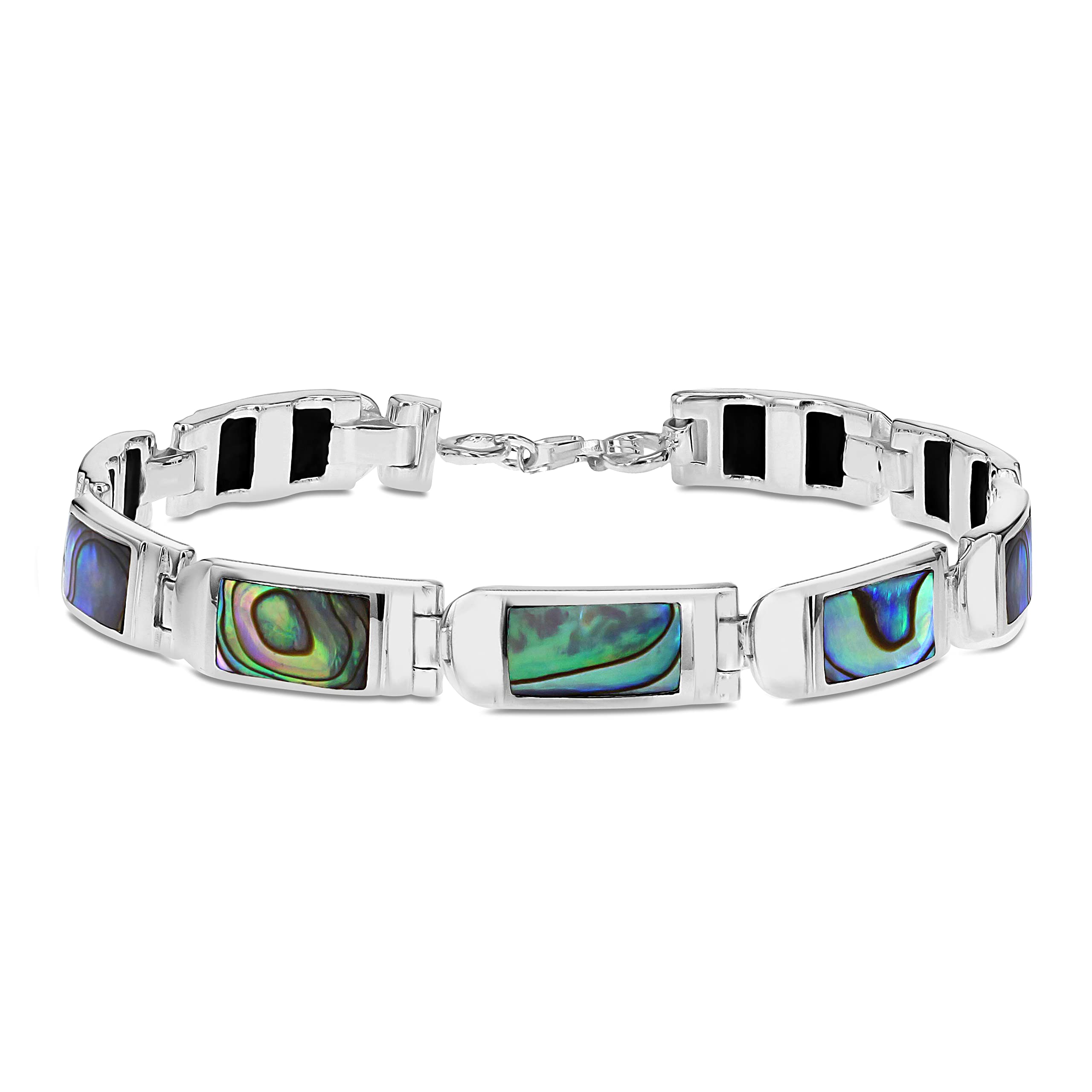 Tuscany Silver Bracciale da donna in argento sterling con catena herringbone twist da 2.4 mm 19cm/7.5